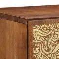 Meuble Haut Marron Miel avec accents dorés Bois de Manguier Massif