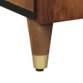 Meuble Haut Marron Miel avec accents dorés Bois de Manguier Massif
