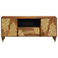 Meuble TV 105x33x46 cm en bois de manguier massif