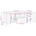 Meuble TV 105x33x46 cm en bois de manguier massif