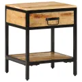 Cabinet de chevet 40x35x50 cm Bois massif de manguier brut