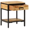 Cabinet de chevet 40x35x50 cm Bois massif de manguier brut