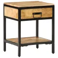 Cabinet de chevet 40x35x50 cm Bois massif de manguier brut