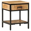 Cabinet de chevet 40x35x50 cm Bois massif de manguier brut