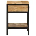 Cabinet de chevet 40x35x50 cm Bois massif de manguier brut