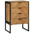 Highboard 50x35x75 cm en bois massif d'acacia