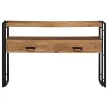 Tables d'appoint  Noires 120x33x75 cm en Bois d'Acacia Massif et Métal