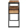 Tables d'appoint  Noires 120x33x75 cm en Bois d'Acacia Massif et Métal