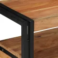 Tables d'appoint  Noires 120x33x75 cm en Bois d'Acacia Massif et Métal