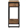 Table Console  Noire 90x33x75 cm en Acacia Massif et Métal