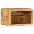 Cabinet de chevet mural 40x30x25 cm Bois massif Manguier brut