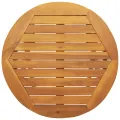 Ensemble Bistro de 3 Pièces avec Coussins en Bois d'Acacia Massif