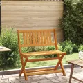 Banc de jardin pliant 80x46x85 cm en bois massif d'acacia