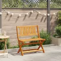 Banc de jardin pliant 80x46x85 cm en bois massif d'acacia