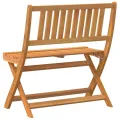 Banc de jardin pliant 80x46x85 cm en bois massif d'acacia