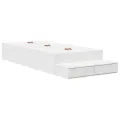 Cadre de lit de rangement Blanc 100x200 cm