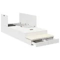 Cadre de lit de rangement Blanc 100x200 cm