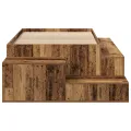 Cadre de lit de rangement en bois ancien 75x190 cm