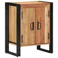 Meuble à chaussures  Noir 30x30x40 cm en bois d'acacia massif et acier