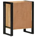 Meuble à chaussures  Noir 30x30x40 cm en bois d'acacia massif et acier