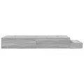 Cadre de lit de rangement Gris Sonoma 100x200 cm