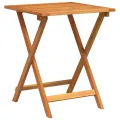 Ensemble de bistro pliant 3 pièces avec coussins, bois d'acacia massif