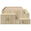 Cadre de lit de rangement en chêne Sonoma 90x190 cm