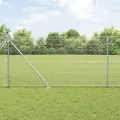 Clôture en fil soudé avec 13 piquets 1.2x50 m en acier galvanisé