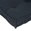 Coussin de canapé en palette  avec un support lombaire en tissu gris anthracite