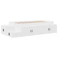 Cadre de lit de rangement Blanc 90x190 cm