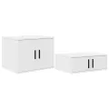 Cadre de lit de rangement Blanc 90x190 cm