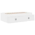 Cadre de lit de rangement Blanc 90x190 cm