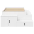 Cadre de lit de rangement Blanc 90x190 cm
