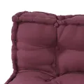 Coussin de canapé surpalette  avec accoudoirs et soutien lombaire en tissu rouge