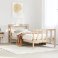 Cadre de lit sans matelas 90x190 cm bois de pin massif