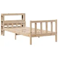 Cadre de lit sans matelas 90x190 cm bois de pin massif