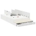Cadre de lit de rangement Blanc 120x190 cm
