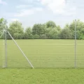 Clôture en fil soudé avec 13 poteaux 1,6x25 m Acier galvanisé
