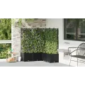 jardinière avec treillis 5 pcs noir 120x120x143 cm