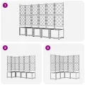 jardinière avec treillis 5 pcs noir 120x120x143 cm