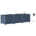 Jardinières  avec système d'irrigation 3 pcs Gris