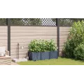 Jardinières  avec système d'irrigation 3 pcs Gris