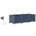 Jardinières  avec système d'irrigation 3 pcs Gris