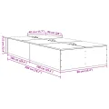 Cadre de Lit de Rangement  Chêne Sonoma 80x200 cm