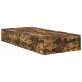 Cadre de lit de rangement Chêne fumé 80x200 cm