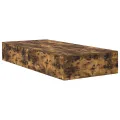 Cadre de lit de rangement Chêne fumé 80x200 cm