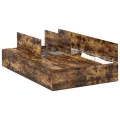 Cadre de lit de rangement  Chêne fumé 120x190 cm
