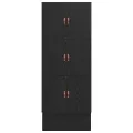 Cadre de lit de rangement Noir Chêne 90x190 cm