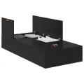 Cadre de lit de rangement  Chêne noir 90x190 cm
