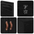 Cadre de lit de rangement  Chêne noir 90x190 cm
